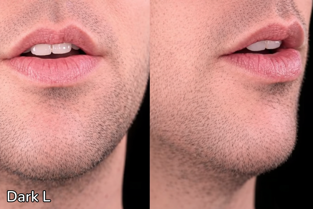 Mouth position for /l/ as in LET